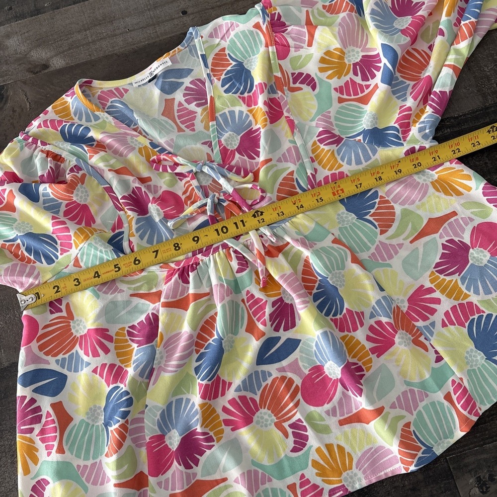 Michelle McDowell Vivey Top Womens L "Oh Hello There Pink" colorful bright bold - Picture 9 of 11